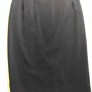 Kasper A.S.L Women 8 Black Pencil Lined Back‎ Slip Office Career Skirt (M)